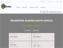 Tablet Screenshot of ezshuttle.co.za